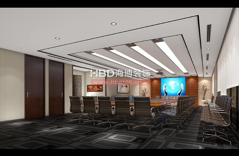 樂天房地產(chǎn)公司辦公室裝修 會(huì)議室效果圖