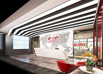 賽意信息科技公司前臺設(shè)計(jì)裝修